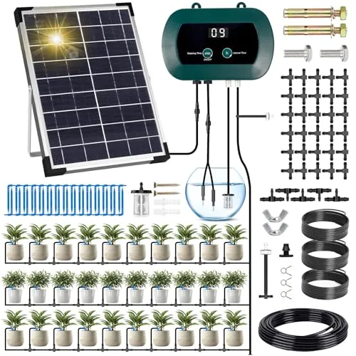 ZQEJEFD Solar Bewässerungssystem für 30 Pflanzen