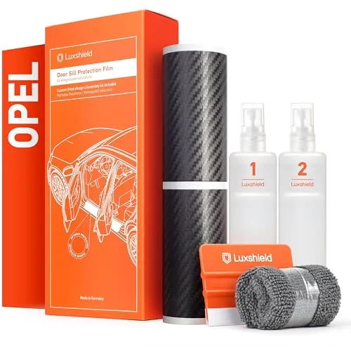 Luxshield Auto Einstiegsleisten Schutz für Opel Astra Schrägheck K B16 I 2015-2021 - Schutzfolie Autotür Zubehör Zierleisten Lackschutzfolie Carbon Schwarz