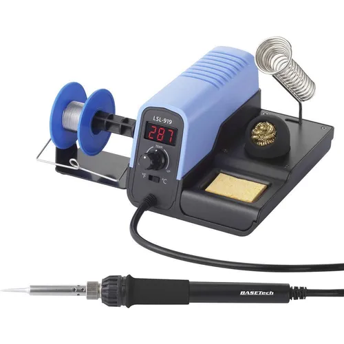 Basetech LSL-919 Lötstation digital 30 W - Lötgeräte mit LED-Anzeige, präziser Temperaturregelung von 160 - 480 °C und schneller Aufheizzeit von nur 50 Sekunden auf 400 °C.