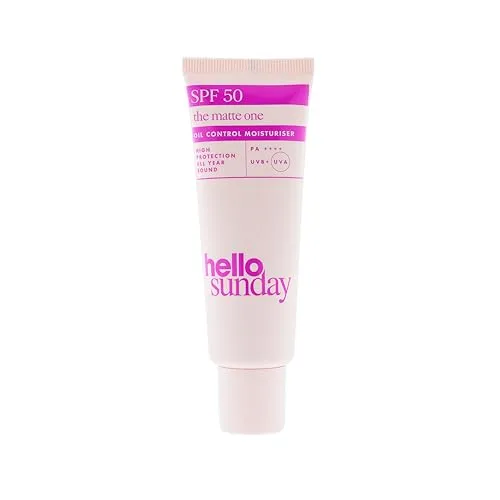 Hello Sunday The Matte One Oil Control Moisturiser SPF 50 - 50 ml - Gesichtscreme für fettige Haut mit SPF 50, mattiert sofort und schützt vor UVA/UVB sowie Umweltbelastungen dank innovativer Formel.