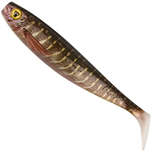 Fox Rage Pro Shad Natural Classics II - Gummifisch zum Spinnangeln auf Hechte & Zander, Gummiköder, Gummishad, Hechtköder, Gummijig, Länge:10cm, Farbe:super Natural Pike