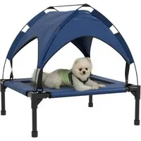 PawHut Erhöhtes Hundebett Oxford, Taftstoff - Hundebett mit wasser- und UV-beständiger Dachplane, ideal für drinnen und draußen. Genießen Sie höchsten Komfort und Schutz für Ihren Hund.