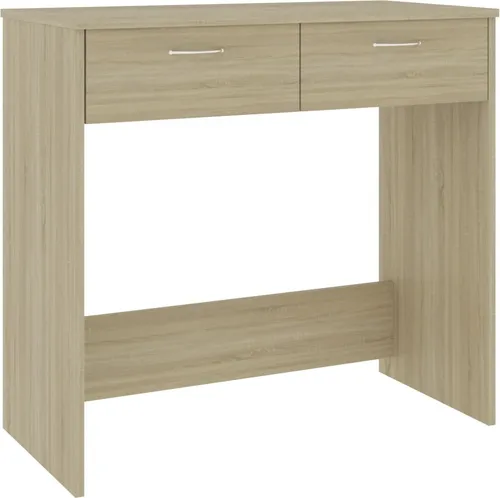vidaXL Schreibtisch Sonoma-Eiche 80x40 cm - Kinderschreibtisch aus hochwertigem Holzwerkstoff mit zwei Schubladen für zusätzlichen Stauraum, ideal für kleine Räume und Ecken.