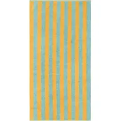 Cawö Handtuch Bold Streifen mint/gelb, 100% Baumwolle in gelb von CAWÖ