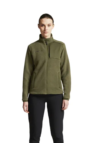 Craft ADV Explore Pile Fleece Jacket für Damen XL - Damen Midlayer für Training und Laufsport, aus umweltfreundlichem recyceltem Polyester, bietet Komfort und Isolierung mit praktischen Reißverschlusstaschen.