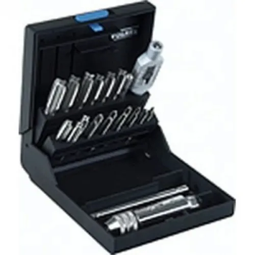 Völkel Handgewindebohrer Sortiment DIN 352, M 3-12 - Hochwertiges Gewindebohrer-Sortiment aus Deutschland, ideal für präzise Gewindeschneidarbeiten in verschiedenen Materialien.