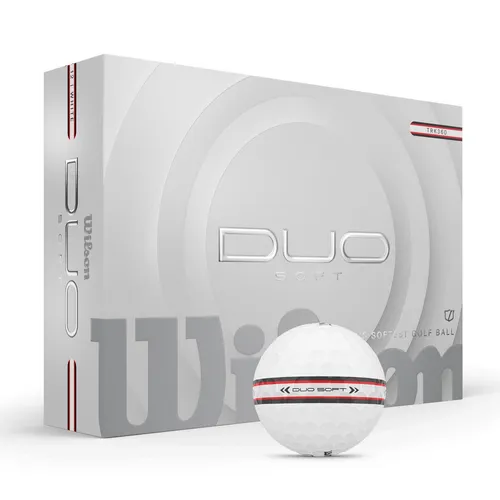 Wilson Golfball Duo Soft 2025 - 1 Dutzend - Golfbälle für höchste Ansprüche, mit geschwindigkeitssteigerndem Kern für längere Distanzen und ein unvergleichliches Spielgefühl.
