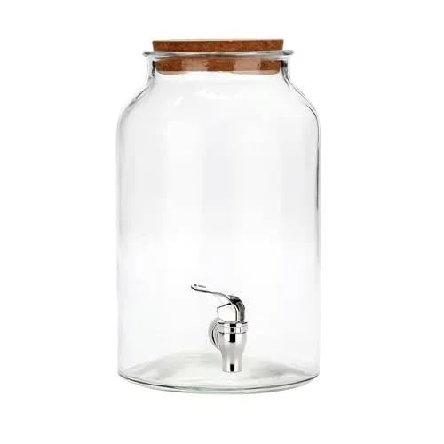 Point-Virgule runder Getränkespender mit Korkverschluss 5.6L