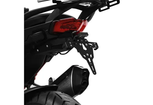 ZIEGER Kennzeichenhalter Pro für Ducati Multistrada V4 1200 - Motorradzubehör, robuster Kennzeichenhalter in elegantem Schwarz, inklusive Montageset und Halter für Blinker und Rückstrahler.