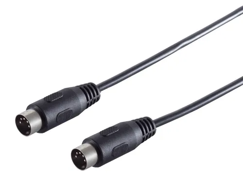 Produktbild Audio / MIDI Kabel, 5-pol. DIN-Stecker DIN-Stecker, schwarz - Länge: 2,50 m