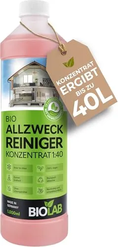 BIOLAB Bio Allzweckreiniger Konzentrat (1 Liter) Universalreiniger Haushalt, Multi Clean Reinigungsmittel, Allesreiniger, Universal Putzmittel Reiniger