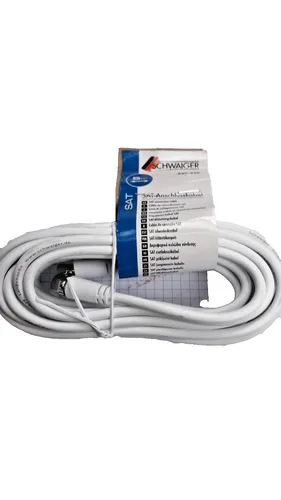 Schwaiger Sat Empfängerkabel 75 dB 5,0m Weiß