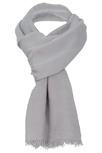 malito - Damen Modeschal aus Viskose - leichter Schal Unifarben - dünnes Halstuch - weich & atmungsaktiv S604 - (Hellgrau)