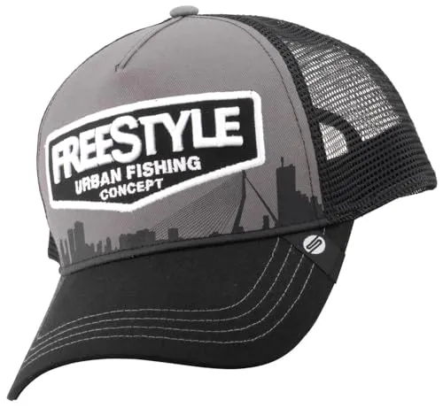 Spro Trucker Cap Freestyle Grey - Angelcap, Cappy für Angler, Angelmütze, Anglermütze, Schirmmütze, Truckercap, Basecap