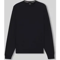 BOSS Regular Fit Strickpullover aus reiner Schurwolle Modell 'BOTTO' in Marine, Größe XL
