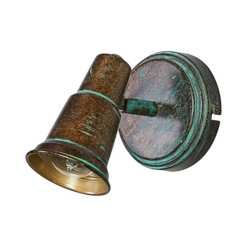 Lindby Wandstrahler Arielle, Metall, Bronze IP20 - Rustikale Wandleuchte mit antikem Design, ideal für gemütliche Wohnräume und stimmungsvolle Beleuchtung.