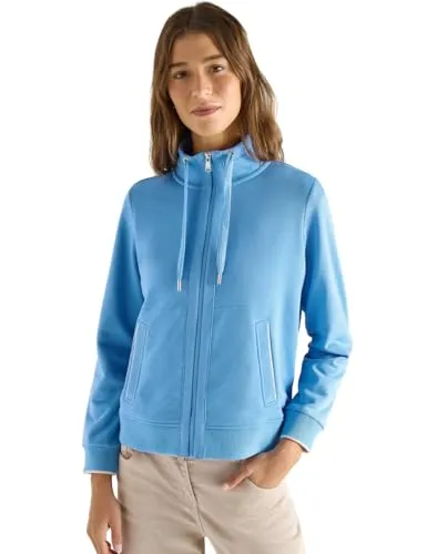 CECIL Damen Sweatjacke Gr. L (42) in Fountain Blau von CECIL