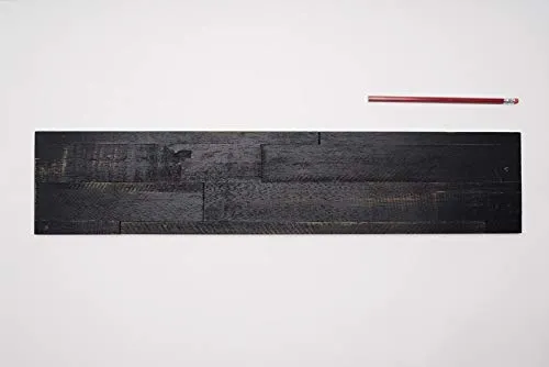 mywoodwall 3D Wandverkleidung Holz Schwarz Selbstklebend - 3D-Wandpaneele aus echtem Holz, umweltfreundlich und einfach zu montieren. Perfekt für kreative Wandgestaltungen in jedem Raum, einschließlich Küche und Bad.