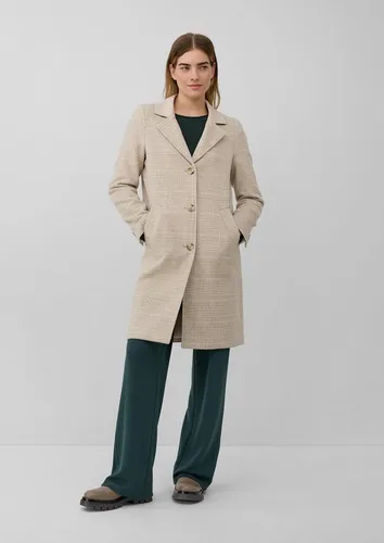 s.Oliver RED LABEL Wollmantel mit Karomuster - Funktionsjacken: Klassischer Regular Fit Damenmantel aus reiner Wolle für angenehmen Tragekomfort und stilvollen Auftritt im Alltag.