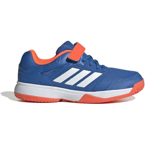 adidas Unisex Kinder Speedcourt Kids Indoor Shoes - Hallenschuhe für Jungen mit regulärer Passform, ideal für sportliche Aktivitäten dank der robusten Adiwear Gummiaußensohle.