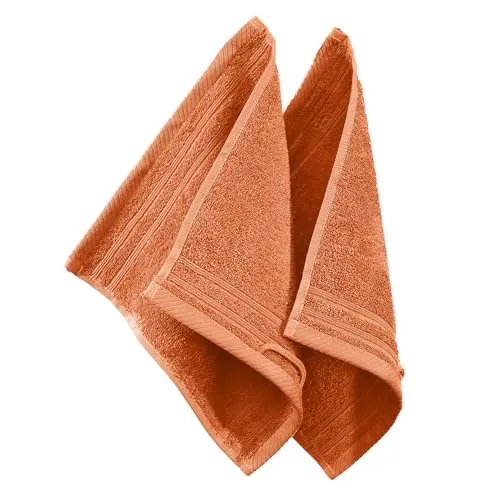 Erwin Müller Seiftuch Heidelberg 2er- Pack 100% Baumwolle Terra Größe 30x30 cm - leichte Qualität, saugstark, schnelltrocknend, kompakt - ideal für Sport, Strand, Reisen (weitere Farben)