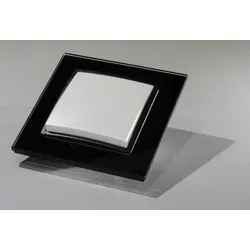 Abelka Nuovo schwarz GLAS 1 x Wechselschalter 250 Volt 10 Ampere - Schwarz 7832