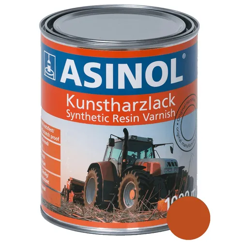 Kunstharzlack Lack Farbe Fella Orange 1000 ml 1 Liter ASINOL