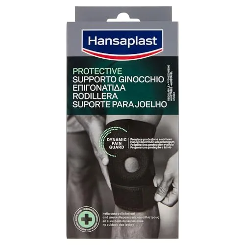 Hansaplast Supporto Protettivo Ginocchio 1 Pezzo - Stütze für das Knie, bietet zusätzlichen Halt und Komfort im Alltag, ideal zur Unterstützung der Pflege.
