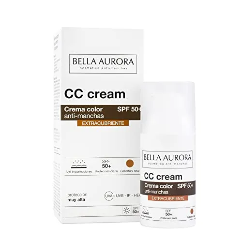 Bella Aurora CC-Creme SPF50+ 30ml - Abdeckartikel mit extrastarker Deckkraft und Lichtschutzfaktor 50+, ideal für einen makellosen Teint und optimalen Schutz vor UV-Strahlen.