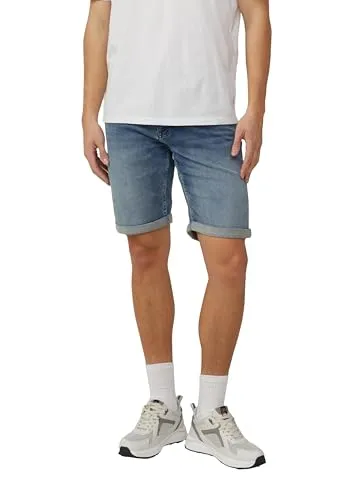QS Herren 2165155 Jeans Bermuda, blau, 38 - Herren-Shorts in lässiger Jeansoptik, bequem und vielseitig kombinierbar für den Sommer.