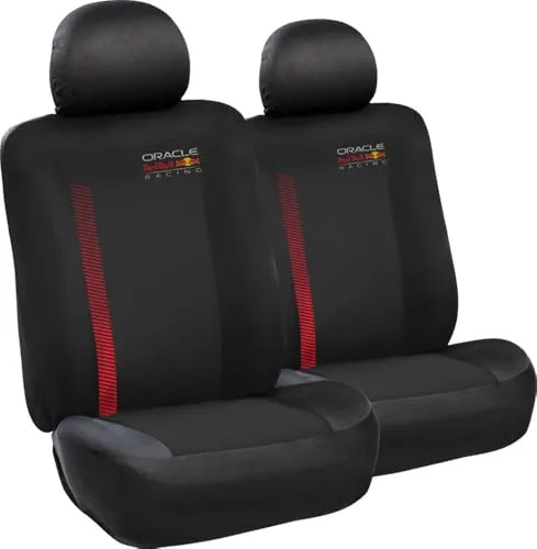 RED BULL Powerbar Autositzbezüge, 6-teilig, schwarz/rot, bequem, robust, einfach und schnell anzubringen