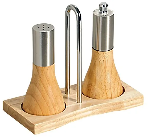 Kesper 13860 Tischmenage mit Metall-Tragebügel aus Gummibaumholz