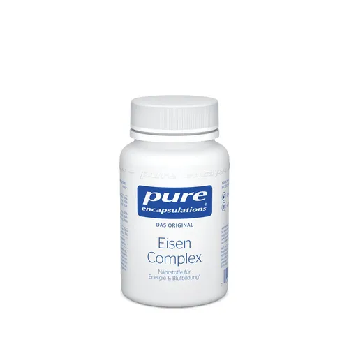 Pure Encapsulations Eisen Complex Kapseln 33 g - Eisenpräparat mit Bioverfügbarkeit, angereichert mit B-Vitaminen, Kupfer und Vitamin C für optimale Eisenaufnahme und normalen Energiestoffwechsel.