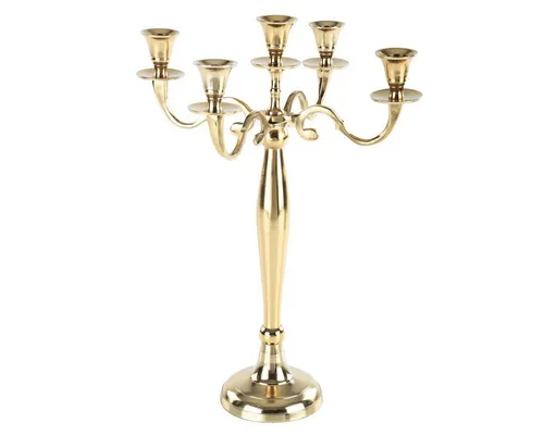 Gräfenstayn 5-armiger Kerzenständer in gold von Gräfenstayn