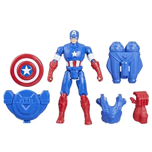 Marvel Epic Hero Series Battle Gear Captain America Actionfigur, 10,2 cm, Avengers Super Hero Spielzeug für Kinder ab 4 Jahren