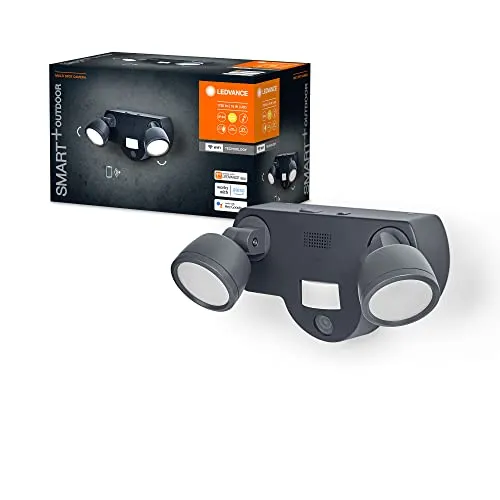 LEDVANCE SMART+ Outdoor-Wandleuchte mit Kamera - Lampen für den Außenbereich mit HD Kamera, warmweißem Licht und smarter Steuerung über App oder Sprachassistenten. Erhöht die Sicherheit und sorgt für ein modernes Ambiente.