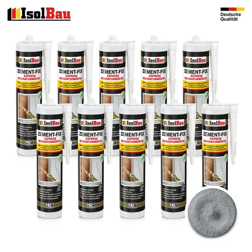 Reparaturmörtel Zement-Fix 10 x 300 ml Betongrau Fugenmörtel Express Rißacryl