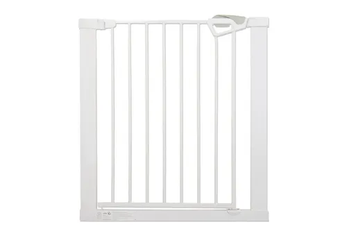 roba® Türschutzgitter easySafe+ Tür- & Treppenschutzgitter Metall - Verstellbreite 75-82 cm, TÜV-geprüft - Ampelverschluss 90°-Stopp - Bohrfrei - Von 0-24 Monaten