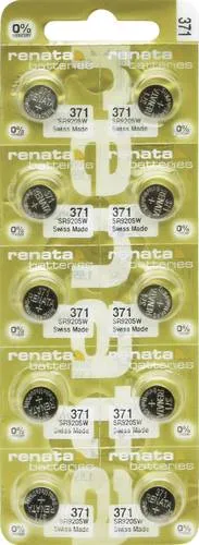 Renata Knopfzelle 371 10 St. 40 mAh