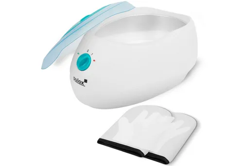 pulox Paraffinbad Wachsbad - Schmelzen von Paraffinwachs, ideal für Hände, Füße und Ellenbogen, pflegeleicht und in elegantem Weiß