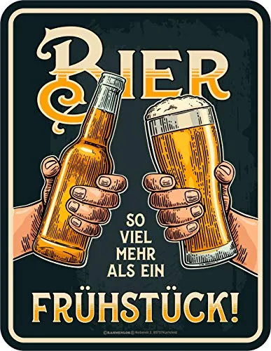Original RAHMENLOS Deko Blechschild - Mehr als ein Frühstück