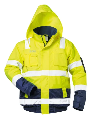 Safestyle Warnpilotenjacke Axel XXL - Gelb/Blau - Jacken & Parkas, hochwertige Warnjacke mit hoher Sichtbarkeit für optimale Sicherheit bei Arbeiten im Freien.
