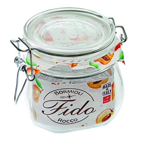 Bormioli Rocco Fido Drahtbügelgläser 560ml – 6er Set - Praktische Drahtbügelgläser für die Vorratshaltung und Konservierung von Lebensmitteln. Mit 560ml Kapazität und einfachem Bügelverschluss ideal zum Einkochen und Frischhalten.
