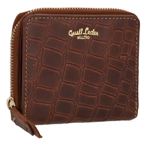 Gusti Leder Geldbörse Monika – Trendy Kroko Look - Geldbörse mit großem Münzfach und Platz für bis zu 6 Karten, vereint maximale Funktionalität und modischen Stil im angesagten Kroko Design.