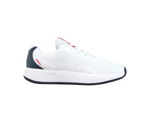 Wilson Intrigue Lite Allcourt Tennisschuhe für Damen - Größe 39 1/3 - Tennisschuhe mit speziellem Damendesign, ideal für alle Spielfelder. Bieten Komfort, Reaktionsfreudigkeit und Langlebigkeit für Training und Leistungsspiele in schickem Weiß/Navyblau.