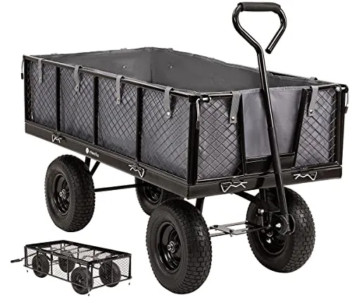 Miweba Bollerwagen MB-700 - 700 kg Traglast - Möbel - Robuster Bollerwagen mit 700 kg Traglast und 220 Litern Volumen, ideal für Gartenarbeiten und Transporte, mit klappbaren Wänden für flexibles Be- und Entladen.