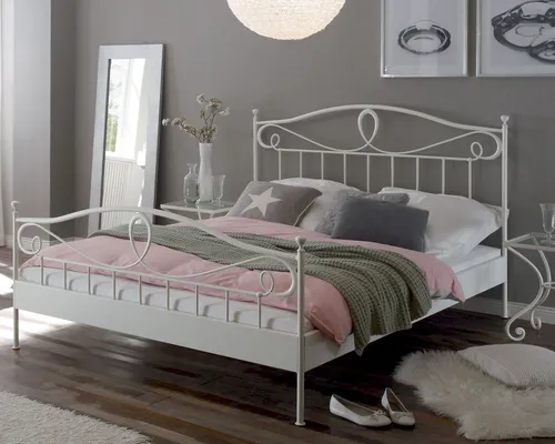 Hasena Selection Eisenbett Lurano 120x200 cm / Weiss in weiß von Hasena