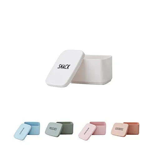Design Letters Snack box für Brotdose | BPA-frei, Erhältlich in modischen Farben | Ideal für Schule, Arbeit oder unterwegs | mikrowellen- und spülmaschinenfest