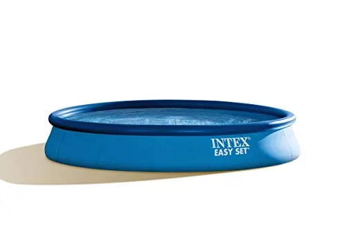 Intex 12355 Sommer Pool, blau - Swimmingpool mit Ø 457cm und 84cm Höhe, ideal für heiße Sommertage. Inklusive Filterpumpe für sauberes Wasser und unkomplizierten Spaß.