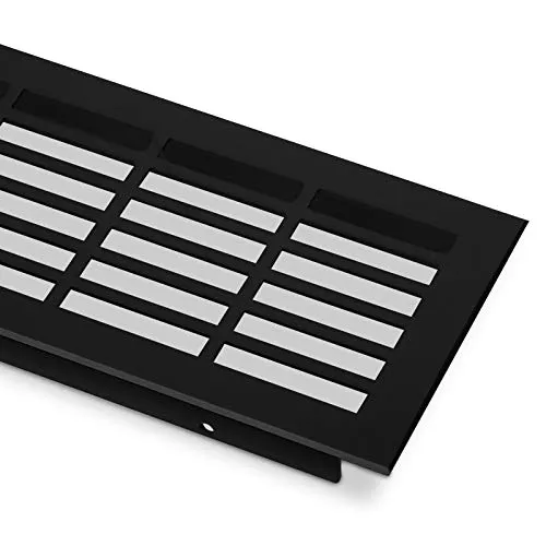 SOTECH Lüftungsgitter Lochgitter Belüftungsgitter Eckig - schwarz - 250 mm Türlüftung Belüftung Türbelüftung
